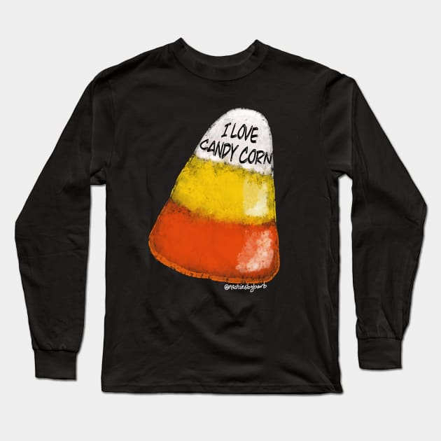 I Love Candy Corn Long Sleeve T-Shirt by BRobinson